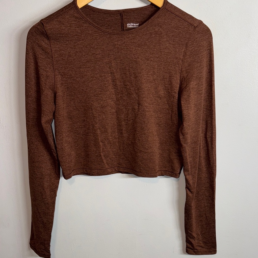 Girlfriend Collective Chocolate Brown Long Sleeve Tee